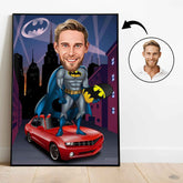 Superhelt tema39 (1 person) - karikaturtegning efter dine fotos - Just Karikatur